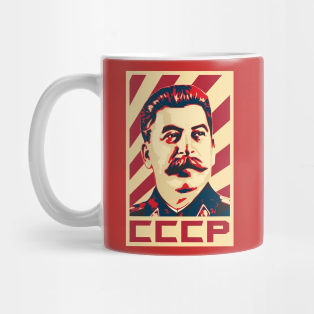 Joseph Stalin CCCP Retro Propaganda by Nerd_art